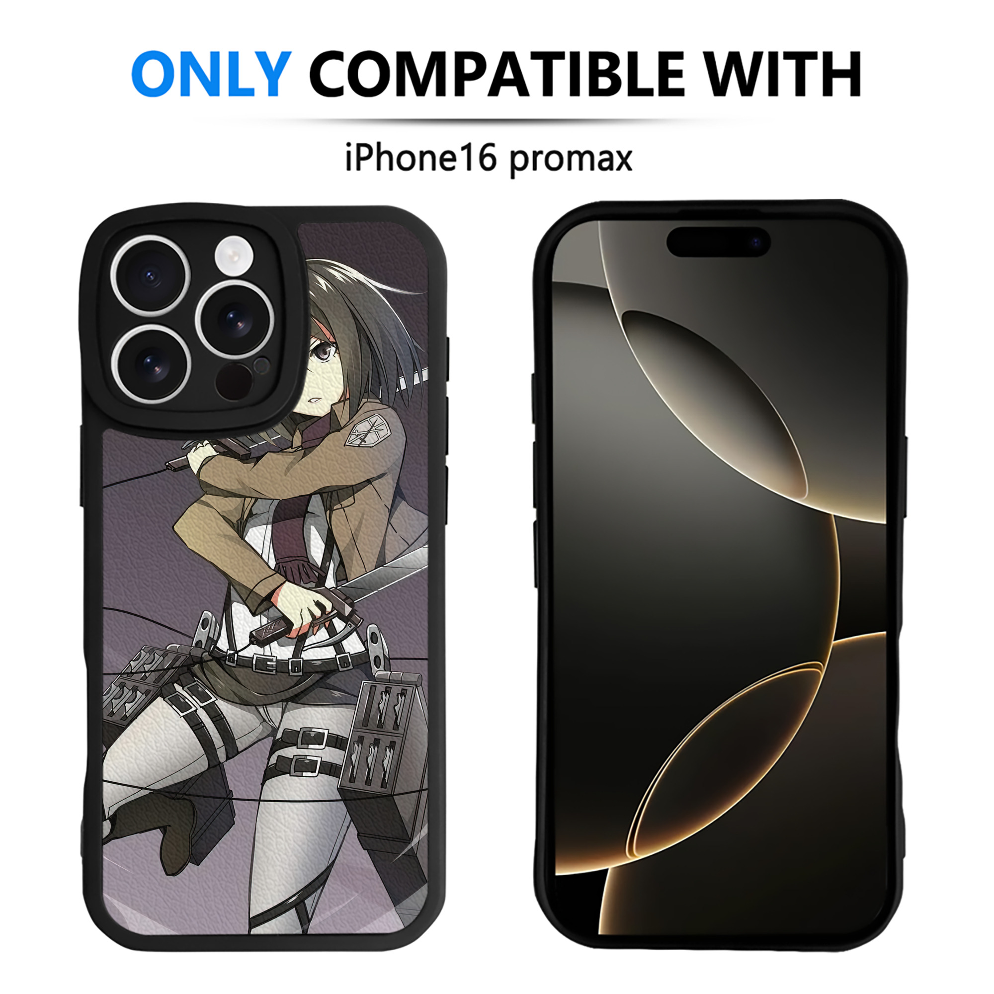 （画像用） 進撃の巨人 Attack on Titan 【iPhone 16シリーズ対応】シリコンスマホケース（レザー調） 材質：シリコン